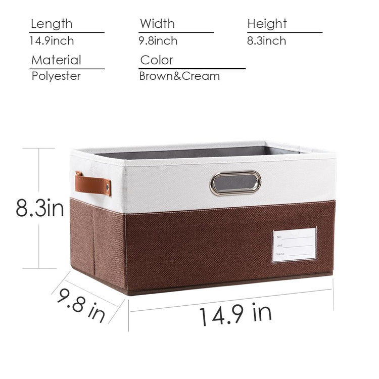 Foldable Storage Bins with Handles [3 (3 Count)
