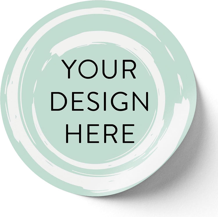 100 Custom Vinyl Stickers - Upload Your own Image, Text, Design, Logo - Personalized Logo Labels for Handmade, Packaging, Bottle, Jars, Candle, Brand Stickers (Mint, 5x5)