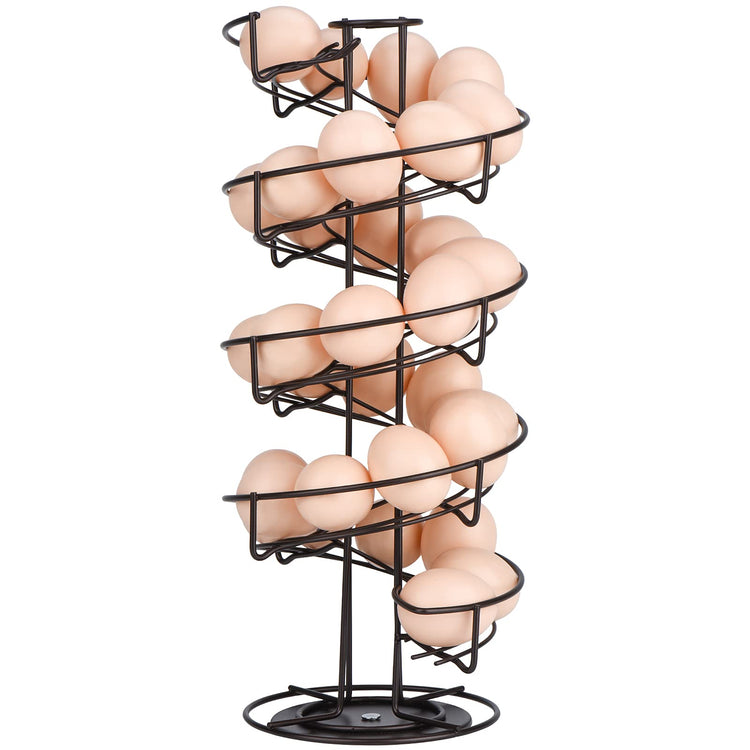 Spiral Design Metal Egg Skelter Dispenser Rack