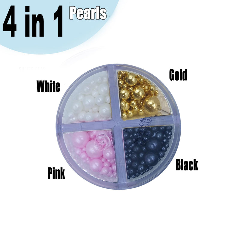 Edible 4 in1 Pearls Sugar Sprinkles 6 oz (6 Ounce)
