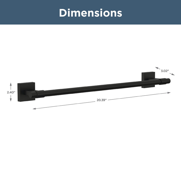 Towel Rack 18 Inch Matte Black Towel Bar for Bathroom