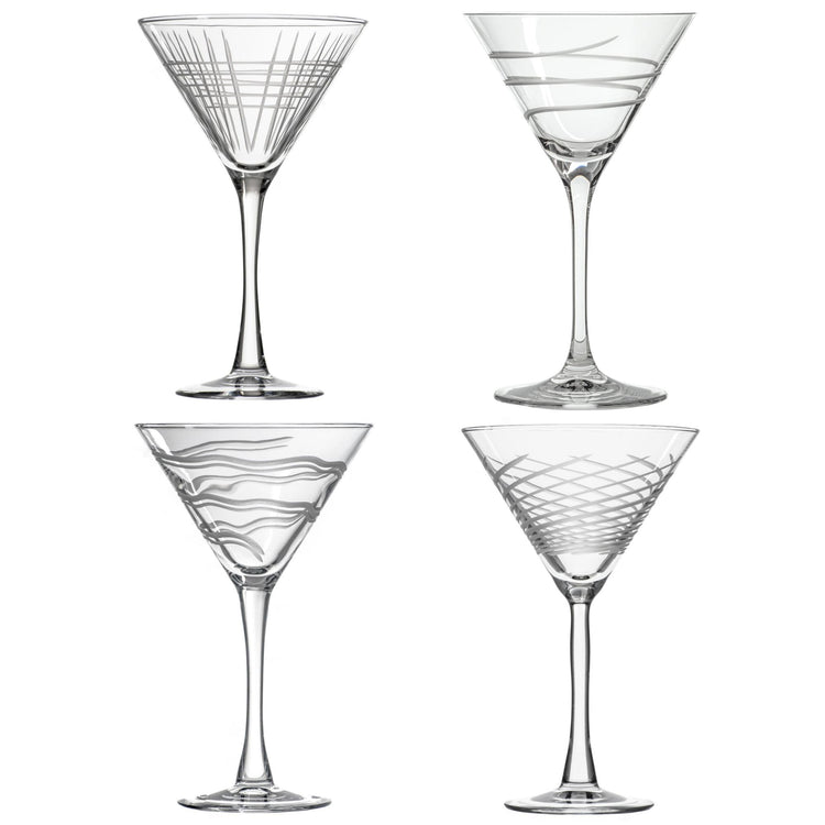Symmetry Martini Cocktail Glass (4 Count)