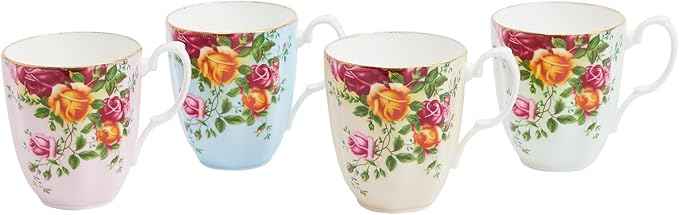 Royal Albert Old Country Roses Mug, Set of 4