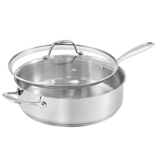 5 Qt Stainless Steel Sautepan with Lid