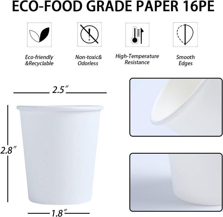 Lamosi 300 Pack 5 oz Paper Cups, Disposable Bathroom Cups 5oz Paper, Small Mouthwash Cups, Paper Espresso Cups, Mini Paper Cups for Travel, Party, Picnics, Home