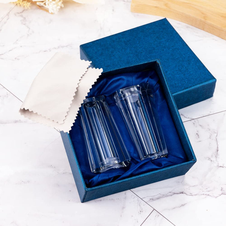 Salt and Pepper Shaker Set Spice Dispenser Refillable Design Cut Crystal Seasoning Shaker Kitchen Decor for Cooking Table