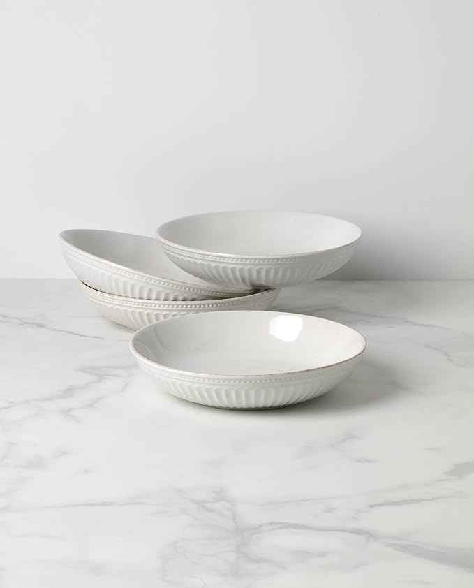 Lenox 897275 French Perle Groove Dinner Bowls, Set of 4