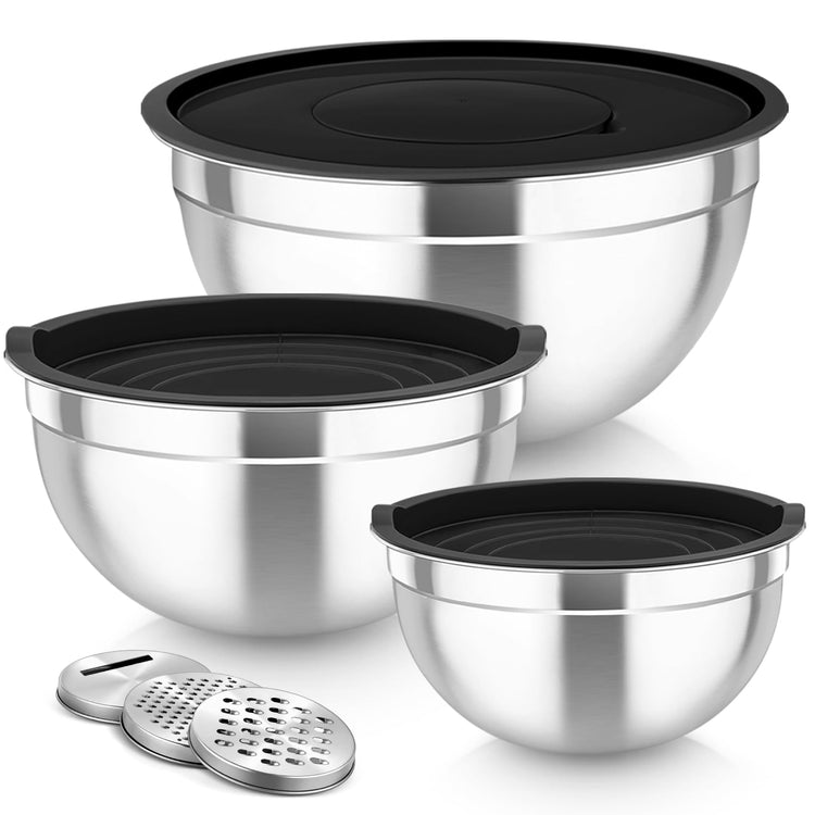 Mixing Bowls Stainless Steel Nesting Salad Bowls Set (6 Count)