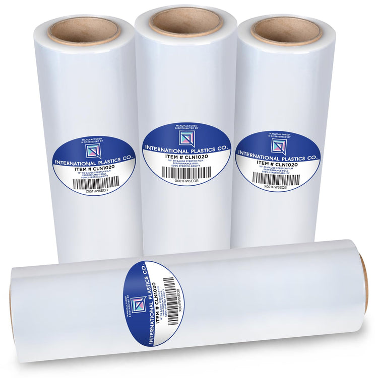 4 Pack of 18" Plastic Stretch Film Wrap (1200 Foot)