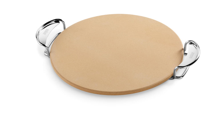 Gourmet BBQ System Pizza Stone with Carry Rack