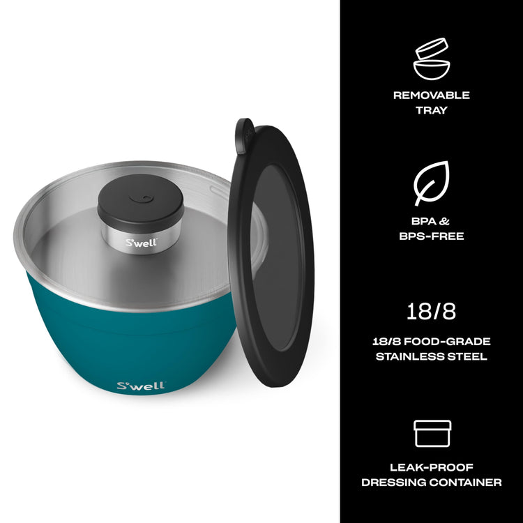 Stainless Steel Salad Bowl Kit 64oz