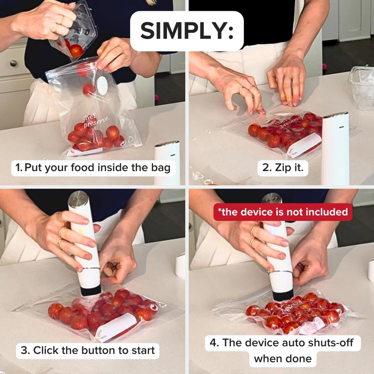 Reusable Vacuum Sealer Bags for Food (30 Count)