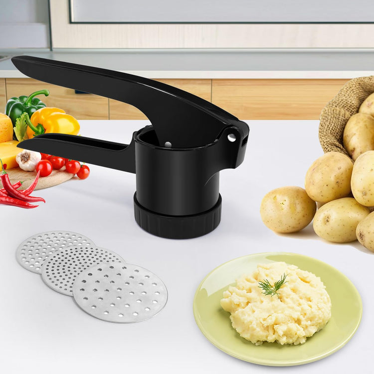 Potato Ricer Potato Masher for Potatoes with 3 Interchangeable Discs