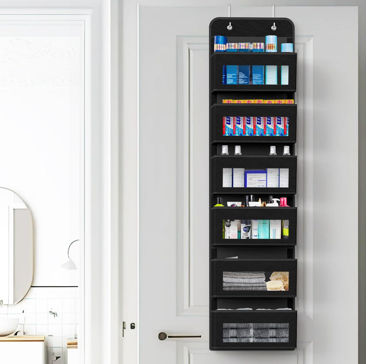 6 Clear Window Pocket Over Door Hanging Organizer