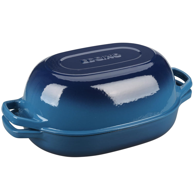 Enameled Cast Iron Oval Dutch Oven Pot with Lid