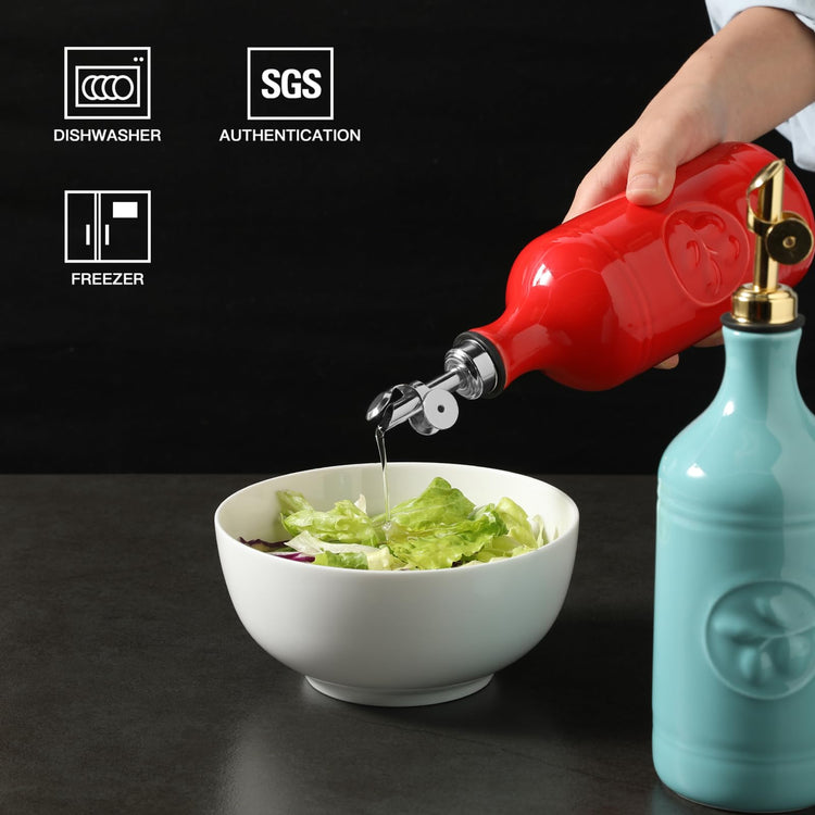 Sweejar 16 Oz Ceramic Olive Oil Dispenser Bottle