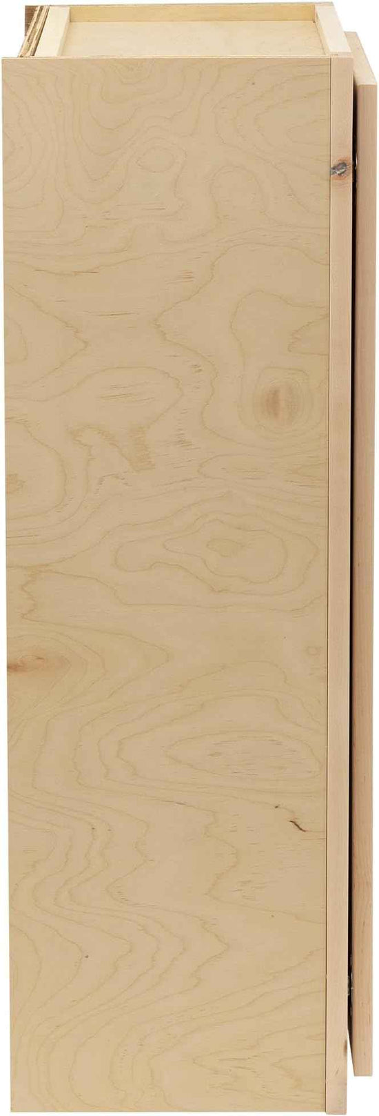 Quicklock RTA (Ready-to-Assemble) 42" Tall Wall Kitchen Cabinets - Shaker Style | 100% Hardwood | Made in America | Soft Close Hardware (Raw Maple, 12" D x 21" W x 42" H)