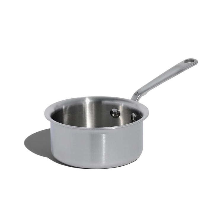 Cookware - 3/4 Quart Stainless Steel Butter Warmer - 5 Ply Stainless Clad - Professional Cookware - Crafted in Italy - Induction Compatible