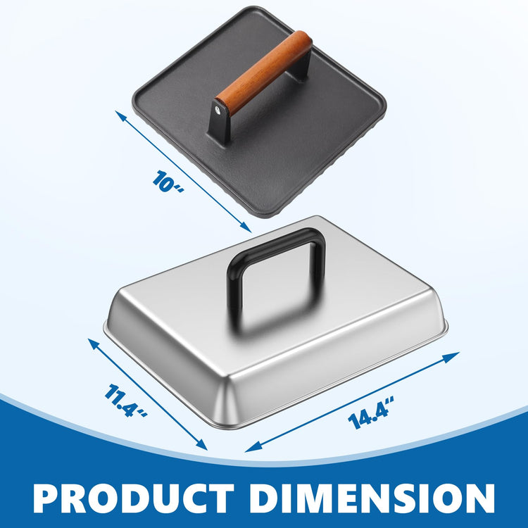 Griddle Basting Cover Dome & Square Burger Press for Blackstone Accessories