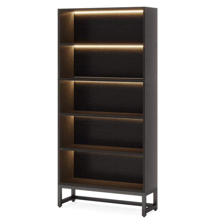 Tall Bookcase Black Bookshelf