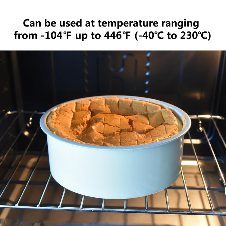 8 inch Cake Pan Removable Bottom Carbon Steel with Nonstick Coating Chiffon Cake Tin Round Shaped Cheese Cake Mould for Baking