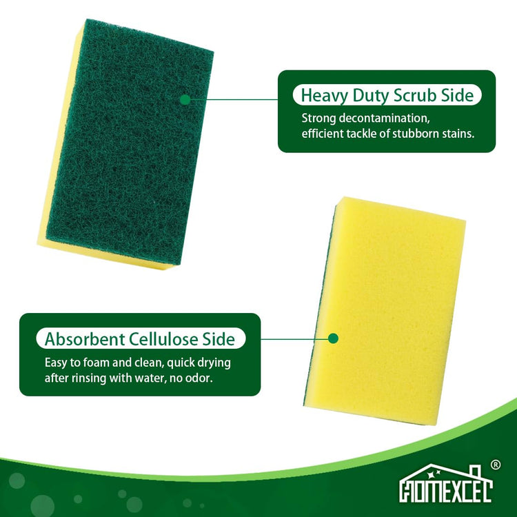 Heavy Duty Scrub Sponges Kitchen 60 Count
