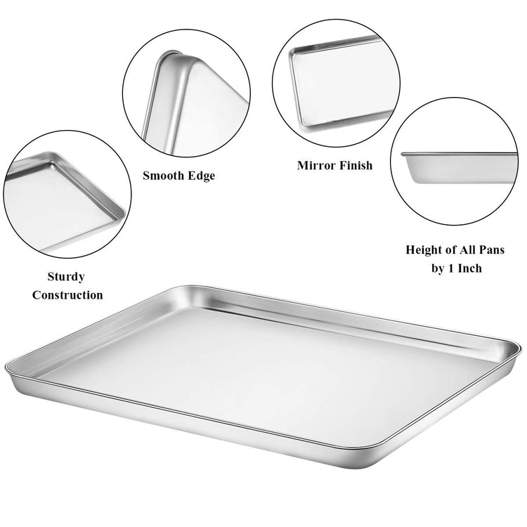 Baking Sheet with Rack Set [2 Pans + 2 Racks]