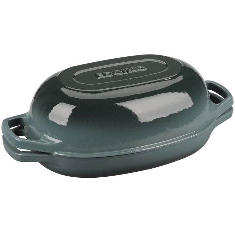 Enameled Cast Iron Oval Dutch Oven Pot with Lid