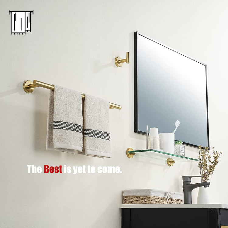 Bath Towel Bar Brushed Gold