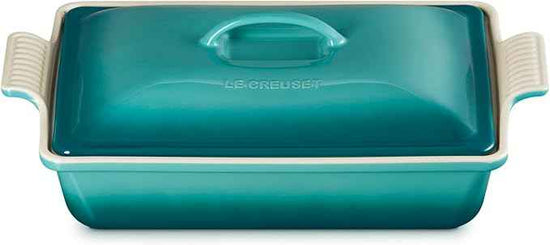 Le Creuset Stoneware Heritage Covered Rectangular Casserole, 4 qt. (12" x 9"), Riviera
