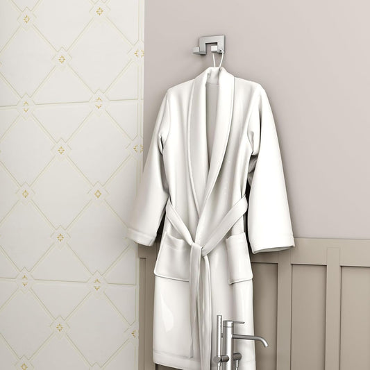 Angle Simple Double Towel Hook Brushed Nickel, 304 Stainless Steel Robe Coat Hook for Bathroom, Wall Mount