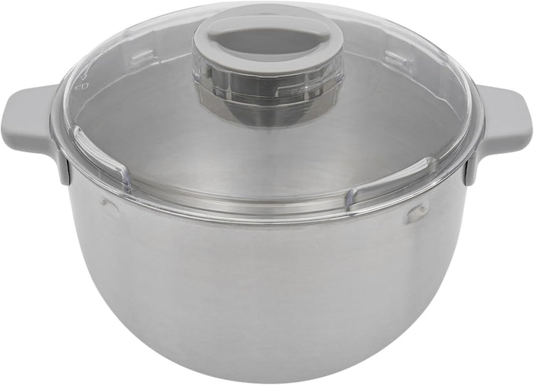 Electric Dough Maker with Ferment Function, 5L/ 4.5Qt 200W 304 Stainless Steel Dough Mixer Machine, Commercial Bread Mixer for Roti Bread Pizza Baking Dumpling Dough & Sourdough(Silver)
