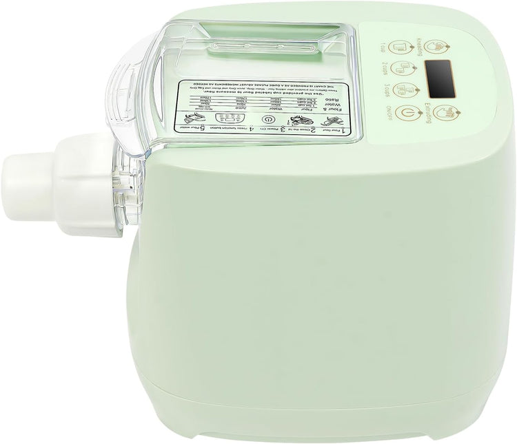 110V 260W Green Electric Pasta Maker Machine,Automatic Roller Noodle Maker Dumpling Skin Dough Machine with 13 Molds for Home Kitchen Use