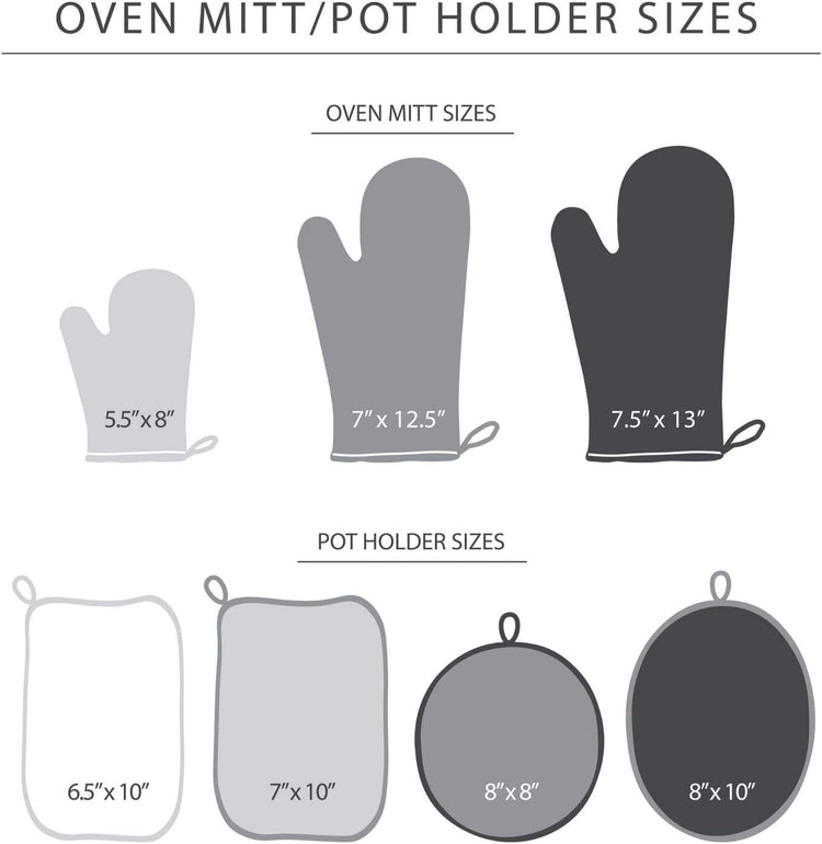 KitchenAid Asteroid Oven Mitt Set, 7"x12.5", Dark Green, 2 Piece