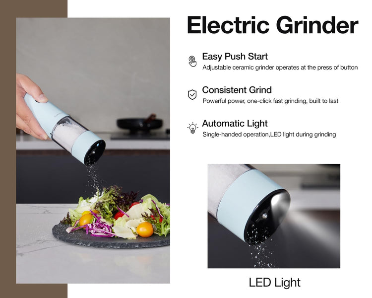 Electric Pepper Grinder and Salt Mill Set (2 Count)