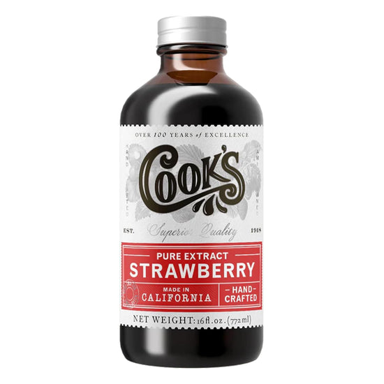 Cook's, Strawberry Extract for Baking, Preserves, Syrup, Cookies, Cakes, 16 oz - Nestoria
