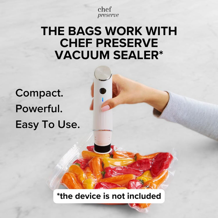 Reusable Vacuum Sealer Bags for Food (100 Count)