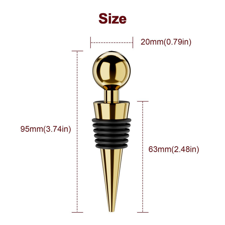 Wine Stoppers for Wine Bottles 3Pcs Vacuum Wine Bottle Stopper with Silicone Reusable Wine Corks (3 Count)