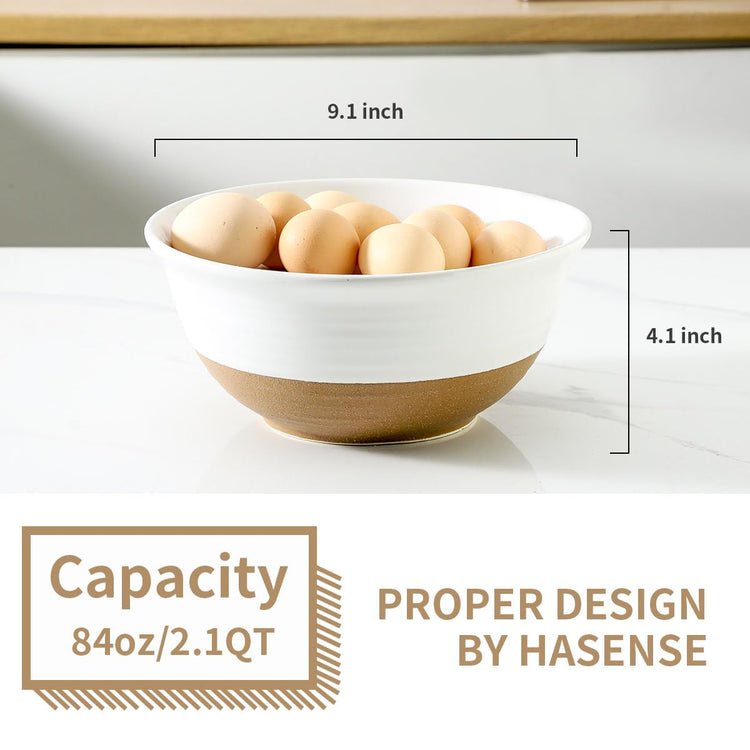 Large Ceramic Serving Bowls Set of 2 (2 Count)
