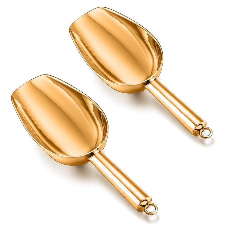 Ice Scoop 5oz Stainless Steel Canister Small Ice Candy Scoops (2 Count)