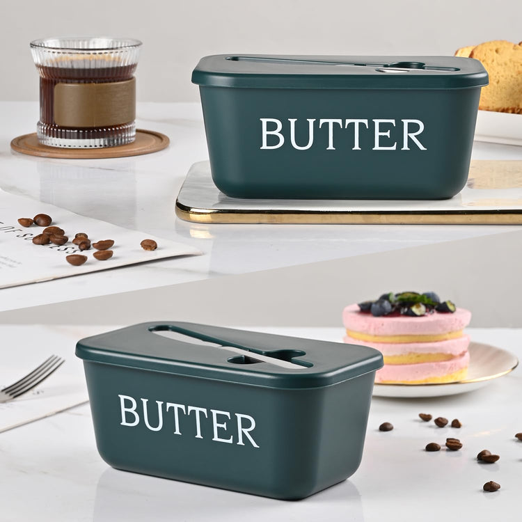 Large Butter Dish With Lid And Knife