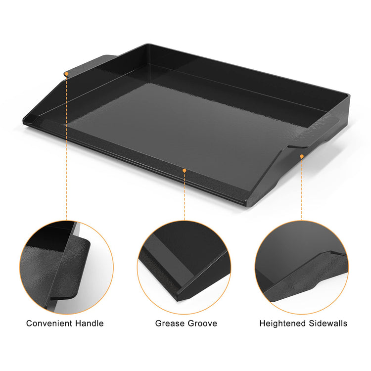 Onlyfire Universal Enamelled Cast Iron Cooking Griddle