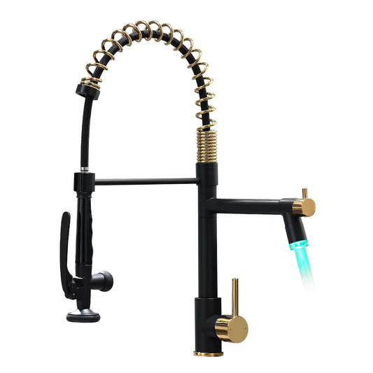 LED Kitchen Faucet with Pull Down Sprayer