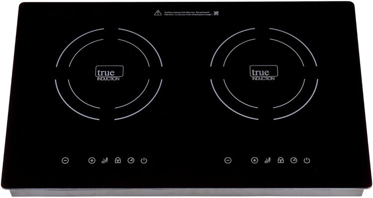 TI-2B 23 inch Built-In Dual Burner Induction Glass-Ceramic Cooktop, 1750W, UL858 Certified