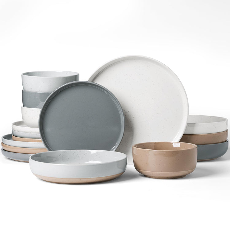 Milkyway 16 Piece Stoneware Plates and Bowls