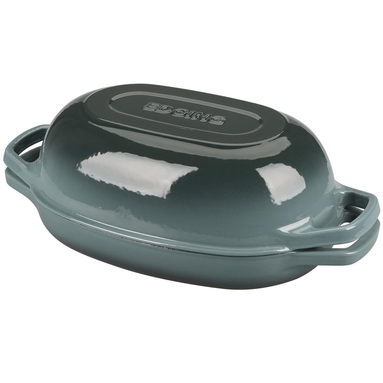 Enameled Cast Iron Oval Dutch Oven Pot with Lid