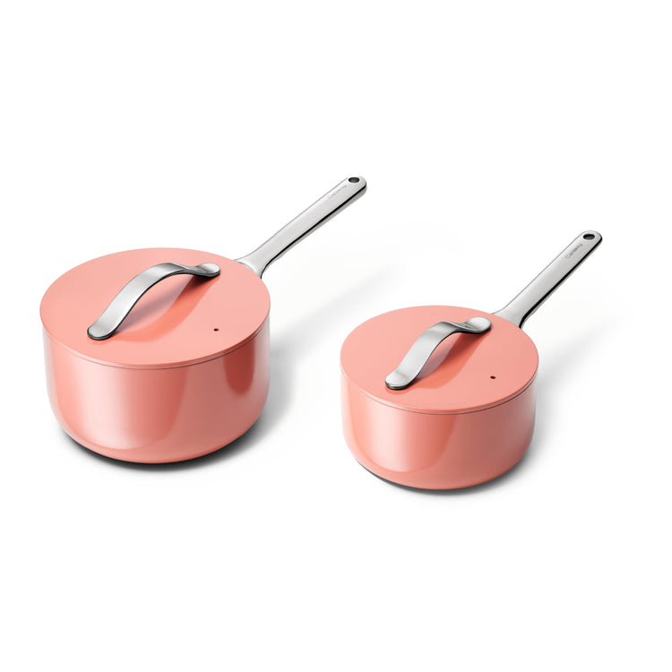 Non Stick Ceramic Sauce Pans with Lids (2 Count)