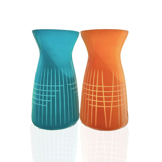 Matchstick Colored Glass Vases (2 Count)