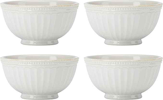 Lenox 895719 French Perle Groove All-Purpose Bowls, Set Of 4 White