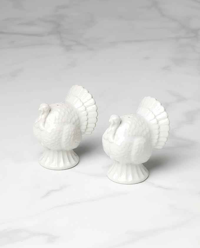 Lenox 898334 French Perle Carved Turkey Salt & Pepper Set